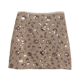 2025 New Scaro Squint Red Skirt High Waist Thin A Word Backbage Anti-Walking Short Skirt 8286