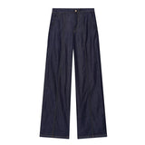 2026 Spring New Single-Dbutton Loose-Clensed Denim Shirt High-Waisted Denim Trousers Suit Women 4083026