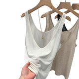 2026 Early Spring Temperament Korean Pure Windless Sleeveless Slings Women Commuting Summer New Sweet Spice Girl Dopamine