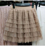 Layers Of Mesh Dress Women 2025 Summer New Tight Waist High Waist Thin Cake Skirt A Word Fluffy Skirt