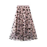 Planting Plum Yarn Half-Dress Women's Autumn And Winter 2025 New Medium And Long-Term Thin Hanging Yarn Skirt Fairy 100-Fold Skirt