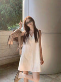 French Sleeveless Vest Dress Women's Summer New Waist Showing Thin Little Temperament Sling Dress