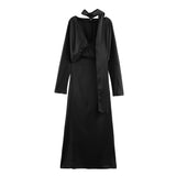 2025 New Women's Fashion Sexy Hot Babes Silk Silk Texture Dress 9973789