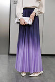 Advanced Color Gradient Dress Dress Woman 2025 Early Spring New Long Dress High Waist Lengthened Version Of The 100-Folded Skirt