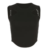 2025 Babes Wearing Black Vest Women Wearing Summer Hollow Irregular Niche Design Sense Of Short Thai Top