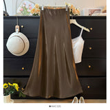 French High-Grade Glossy-Sense Fish-Tailed Half-Dressed Women's Spring 2025 New High-Waisted Hairy-Skinny-Blanesed Bag-Butg Skirt