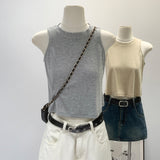 Spice Girl Sports Vest Sling Girl 2026 New External Wear With Sleeveless Short Round Collar Bottom