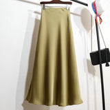 High Waist Thin Long-Skinny Vinegar Silk Slip Skirt 2025 New Bag Of Fish Tail A-Word Dress