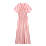2025 Spring And Summer New Women's Fashion Temperament Casual Silk-Sense Silk-Sense Dress 2330399