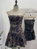 Dizzling Net Yarn With Chest Cushion Anti-Slip Tector-Smeared Thoracic Dress Holiday Small Tart Tart Skirt 15999