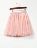 Summer Net Yarn Short Skirt Girl Small A Skirt 2025 Color Half-Dress Skirt Slimy Fairy Fluffy Skirt