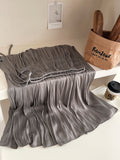 French-Style Escape Rope Island Ice Silk And Folded Skirt Women's Summer Gentle Holiday Style A Word Umbrella Skirt