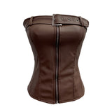 Real Shooting Spice Girls High-End Pu Leather Tector Locomotive Wind Wrapped Bra Vest Sleeveless Top Tide 1986