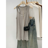 Real Shoot Wearing Sleeveless Small Sling Vest Women Summer 2026 New Inside And Outside Wearing Threaded Tops