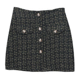 Small Scented Coarse Flowers, The Short Skirt 2025 Autumn And Winter Korean Version Of The Small Man A-Word Bag Hip Lattice Half-Dress 8891