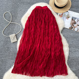 Fairy Half-Body Dress 2026 New High-End Folding Pendant Mesh Dress High Waist Thin A Word Medium Long Skirt