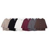 Autumn 2025 New Women's Fashion Casual Round-Collar Knitted Shawl Short Coat 2488107
