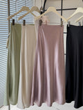 Acet-Sined Fishtail Half-Dress Woman 2025 Temperament Simple Hanging Feeling Thin As The Ass A Long Skirt