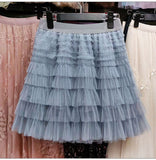 Layers Of Mesh Dress Women 2025 Summer New Tight Waist High Waist Thin Cake Skirt A Word Fluffy Skirt