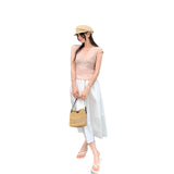 Yu Sister Lightly Familiar With The Beauty Of The Lace Side Deep V-Neck Short-Sleeved T-Shirt Girl Summer Han Sining Beautiful Wearing Belt With A Coat