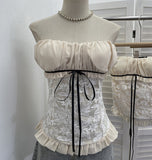 Real Shoots Of The Jacaranda With A Bow With A Bow Folded Breast Vest For A Summer With A Breast Pad Sleeveless Top 6168