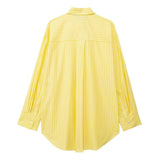 Spring And Summer New Striped Loose Shirt 3217253 Pajamas Trousers 6929414