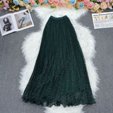 Lace A-Word Skirt Female Long-Skinny High-Rise Thin Elegant Dress In The Long Dress Multi-Colored