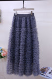Real Shooting Autumn And Winter New 2025 Korean Original Heavy Industry Thousand Layer Wooden Ear Cake Skirt Beautiful Long Pony Dress