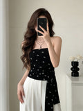 Hottie Bra Vest Woman Summer Bow Full Of Strapped Sleeves Inside And Outside Wearing Design Feelt Tide