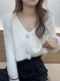 Light Familiar Style Short Fashion Single-Dcupuncture Knitted Cardigan Women 2025 Autumn And Winter New Fashion Trend Sweater Women's Clothing