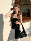 Hottie Bra Vest Woman Summer Bow Full Of Strapped Sleeves Inside And Outside Wearing Design Feelt Tide