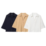 2025 Summer New Women's Fashion Casual Short-Sleeved Shirt With Belt Shorts 8372226