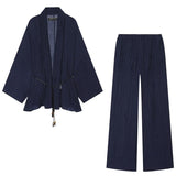 2026 New Summer Half-Perspective Wrinkles Effect Coat 4387333 Trousers 4387233 Set
