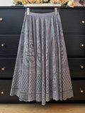 Lace Hook Hollow Half-Dress Woman Autumn High Waist Hanging Feeling Loose Folds Long Umbrella Skirt