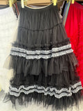 The Lace Net Dress In The Long Commuting Skirt High Waist Thin And Fluffy Skirt A Skirt