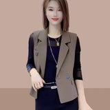 Design-Sense Suit Woman 2025 Spring Korean Version Of The New Small Oceanic Vests
