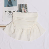 Sweet And Spicy Wind Wearing A Breast Vest Female Pressure Folded Word To Receive Waist Skirt Short Wrapped Chest-Clothed Backwear 8965