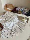MIU Korean Vintage Aceate Sonic Face Wave Fishtail Half-Dress Woman Spring-Summer French-Style Ocean-Like-Style-Style Bag-Topped A-Character Skirt