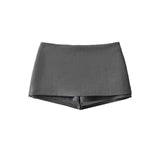 Export Korean Version Of The Babes Bag Hip Skirt Women's Summer Skirts Folded Short A-Word Fake Two-Piece Suit Low-Waisted Skirt