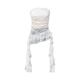 Irregular Lotus Edge Hollow Lace Tective Breast Vest Woman Summer 2025 Hot Girl Pure Want To Repair Slim Top