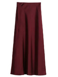 High-Grade High-Rise Thin Long-Skinny Vinegar Silk Silk Skirt 24 Summer New Bag Fishtail A-Word Dress