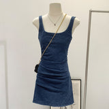 Direct Sales Waist Pressure Folding Body-Boost-Boosted Cowboy With Joint Dress Female Summer Commute New Temperament Skirt