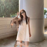 French Sleeveless Vest Dress Women's Summer New Waist Showing Thin Little Temperament Sling Dress