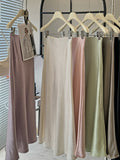 2025 Acetic Acid Vertic Acid Vertinated Fish Tail Half-Dress Femininity Simple Hanging Thin Bag-Butbated A Word Long Skirt