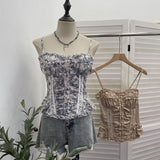 Real Shot Slamm Sling Vest Women's 2026 Summer New Short Sleeveless Top With Chest Cushions In Wooden Ear 8878