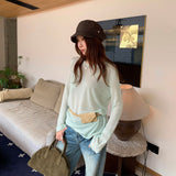 Lazy Holiday Style Light And Thin Light Transparent Sun Knitted Jersey Women's 2026 New Super Beautiful Loose Top