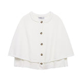 Autumn 2025 New Women's Fashion Casual Round-Collar Knitted Shawl Short Coat 2488107