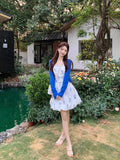 French Floral Sling Dress Woman 2025 Summer New Design Tender Sunscreen Shirt Two Sets