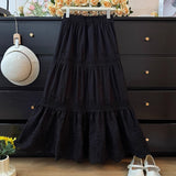 Fashion Age Reduction Lace Lace Skirt Women's Spring 2025 New High-Waist A Word Folded Loose Cake Skirt