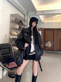 The Leather Coat Woman 2025 Spring And Autumn New Women's Small Leather Jacket Design Cool Taut Sister Early Autumn Top